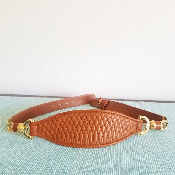 Bally Accessories - BALLY English Tan Leather and Gold Accent Belt